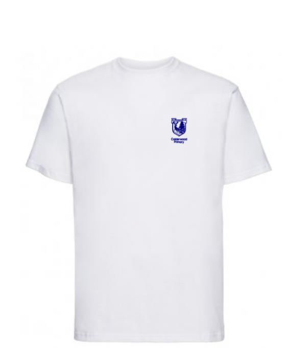 Calderwood Primary school  White  T-shirt with Logo