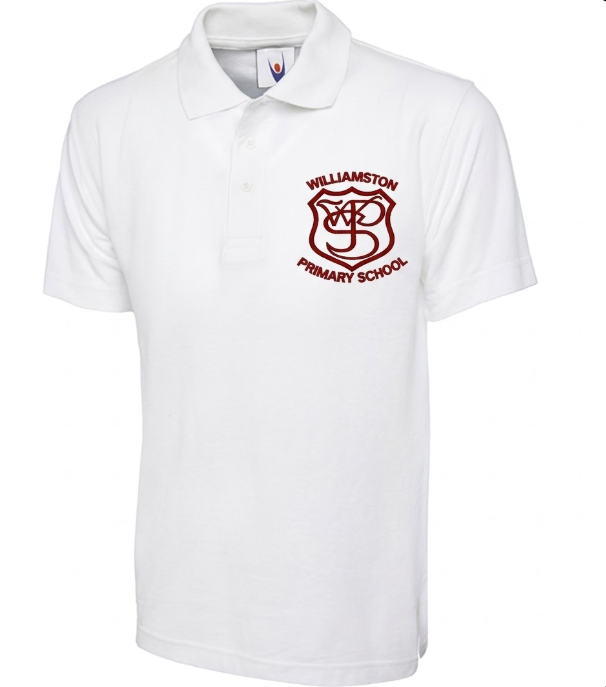 Williamston Primary school  White Polo shirt with Logo