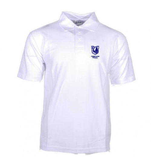 Calderwood Primary school  White Polo shirt with Logo