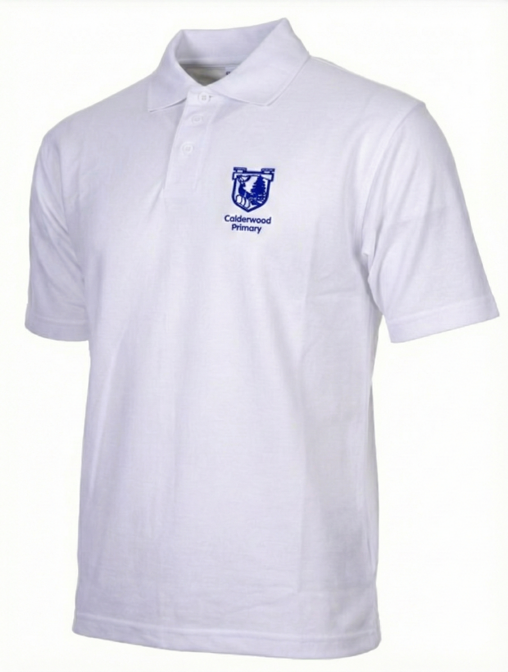 Calderwood Primary school  White Polo shirt with Logo