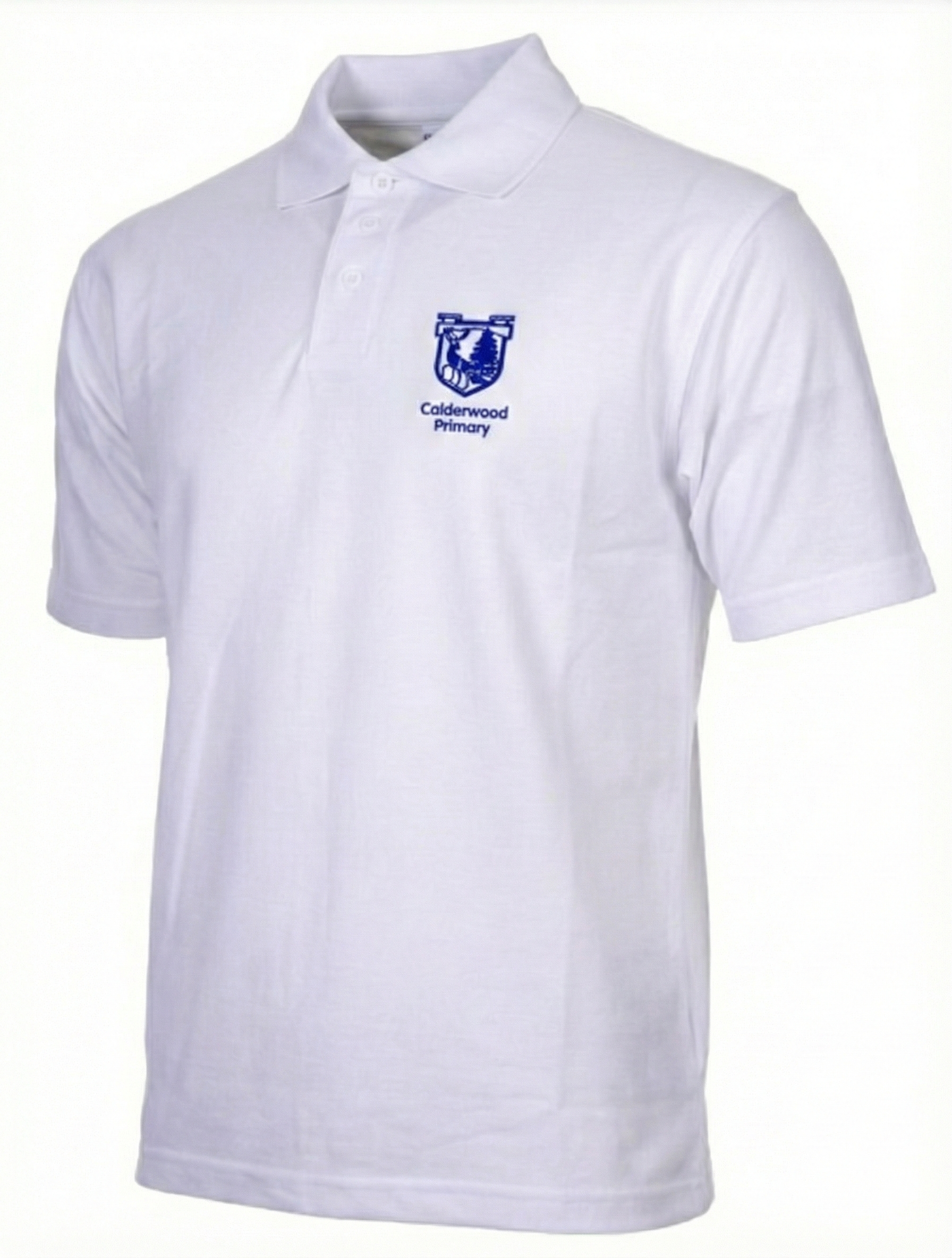 Calderwood Primary school  White Polo shirt with Logo